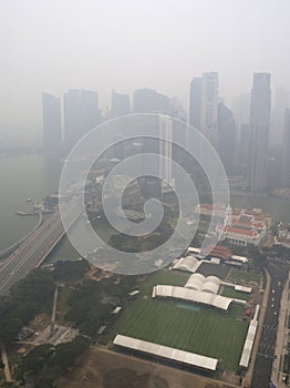 Haze over Singapore