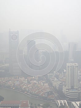 Haze over Singapore