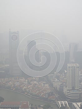 Haze over Singapore