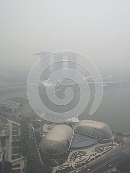 Haze over Singapore