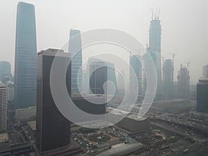 Haze pollution Beijing city 3