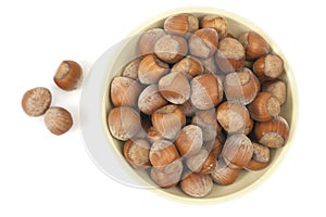 Hazel nuts in bowl