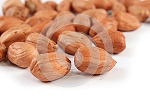 Hazel nuts closeup