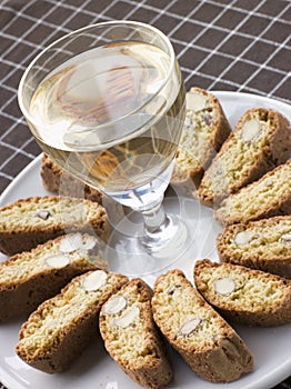 Hazelnut Cantuccini Biscotti with Dessert Wine