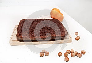 Hazelnut chocolate cake photo