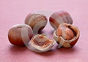 Hazelnut cracked