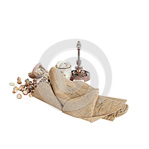 Hazelnut cracker isolated on white