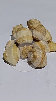 hazelnut seeds that are useful as spices and a source of oil, white background