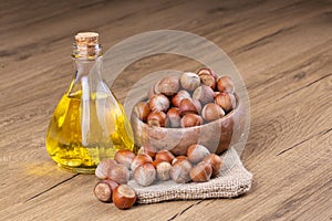 Hazelnuts and hazelnut oil natural and healthy food