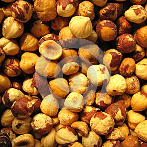 Hazelnuts without shells