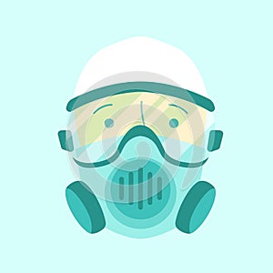 Hazmat design vector illustration object medical objects protection body human and equipment protection corona virus