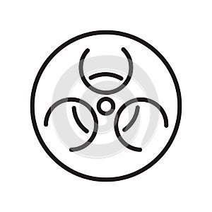 Hazmat icon vector sign and symbol isolated on white background, Hazmat logo concept, outline symbol, linear sign