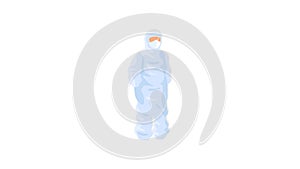 Hazmat suit, Safety icon animation for medical motion graphics