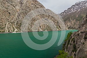 Hazor Chasma lake in Marguzor Haft Kul in Fann mountains, Tajikist