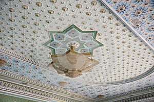 Hazrati imam comlex. Close up view of the madrasah. Islam building in Uzbekistan