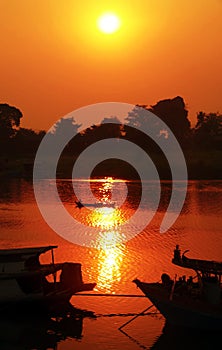 Hazy Irrawaddy River Sunset (Burma)