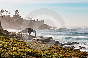 Hazy Morning on Windansea Beach in La Jolla