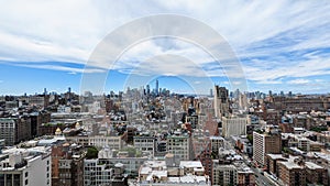 Hazy New York City skyline