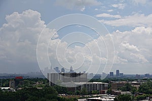 Hazy skyline view of Atlanta, Georgia