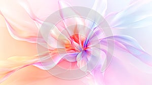 Hazy translucent colors creating an abstract flower with soft glow