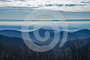 Hazy View of the Blue Ridge Mountains and Shenandoah Valley