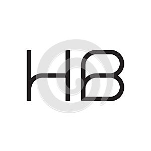 HB initial letter logo template vector icon design