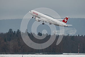 HB-JPD Swiss Airbus A321-271NX Neo jet in Zurich in Switzerland