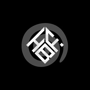 HBF letter logo design on black background. HBF creative initials letter logo concept. HBF letter design