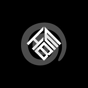 HBM letter logo design on black background. HBM creative initials letter logo concept. HBM letter design