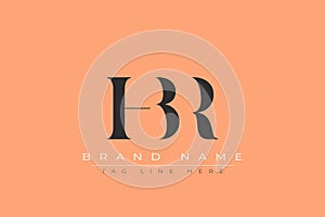 HBR abstract letter logo design