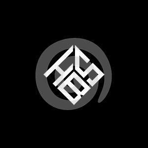 HBS letter logo design on black background. HBS creative initials letter logo concept. HBS letter design photo
