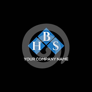 HBS letter logo design on BLACK background. HBS creative initials letter logo concept. HBS letter design
