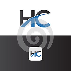 HC Logo Letter Design Template Element