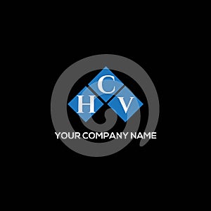 HCV letter logo design on BLACK background. HCV creative initials letter logo concept. HCV letter design