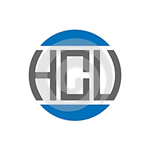 HCV letter logo design on white background. HCV creative initials circle logo concept. HCV letter design