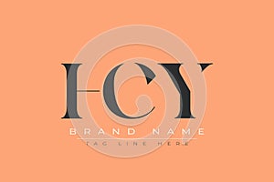 HCY abstract letter logo design