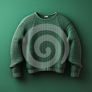 Hd 3d Realistic Render Of Sweater On Green Background