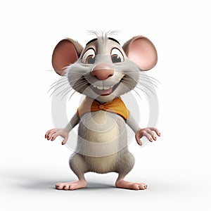 Hd 3d Render Of Baby Mouse Cartoon Character On Ipad