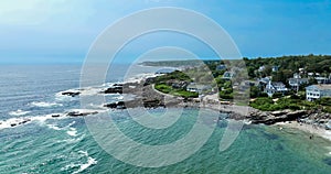 HD Aerial View of Marginal Way in Ogunquit Maine