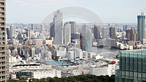 HD - Aerial view of tsukiji tokyo, Japan