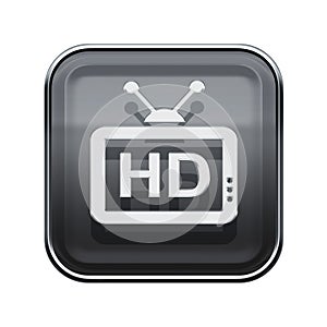 HD icon glossy grey.