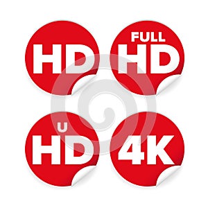 HD resolution ison label photo