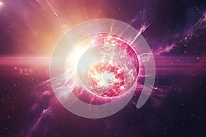 HD Solar Flare Against Plain Background