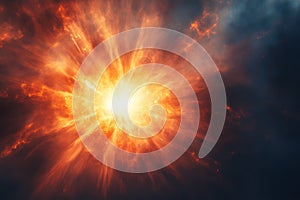 HD Solar Flare Against Plain Background