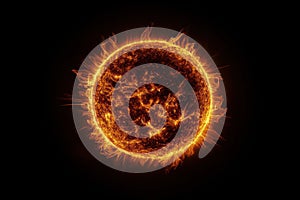 HD Solar Flare Against Plain Background