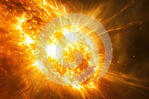 HD Solar Flare Against Plain Background