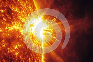 HD Solar Flare Against Plain Background