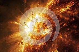 HD Solar Flare Against Plain Background