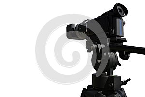 HD video camera on white background