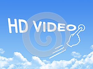 HD video message cloud shape